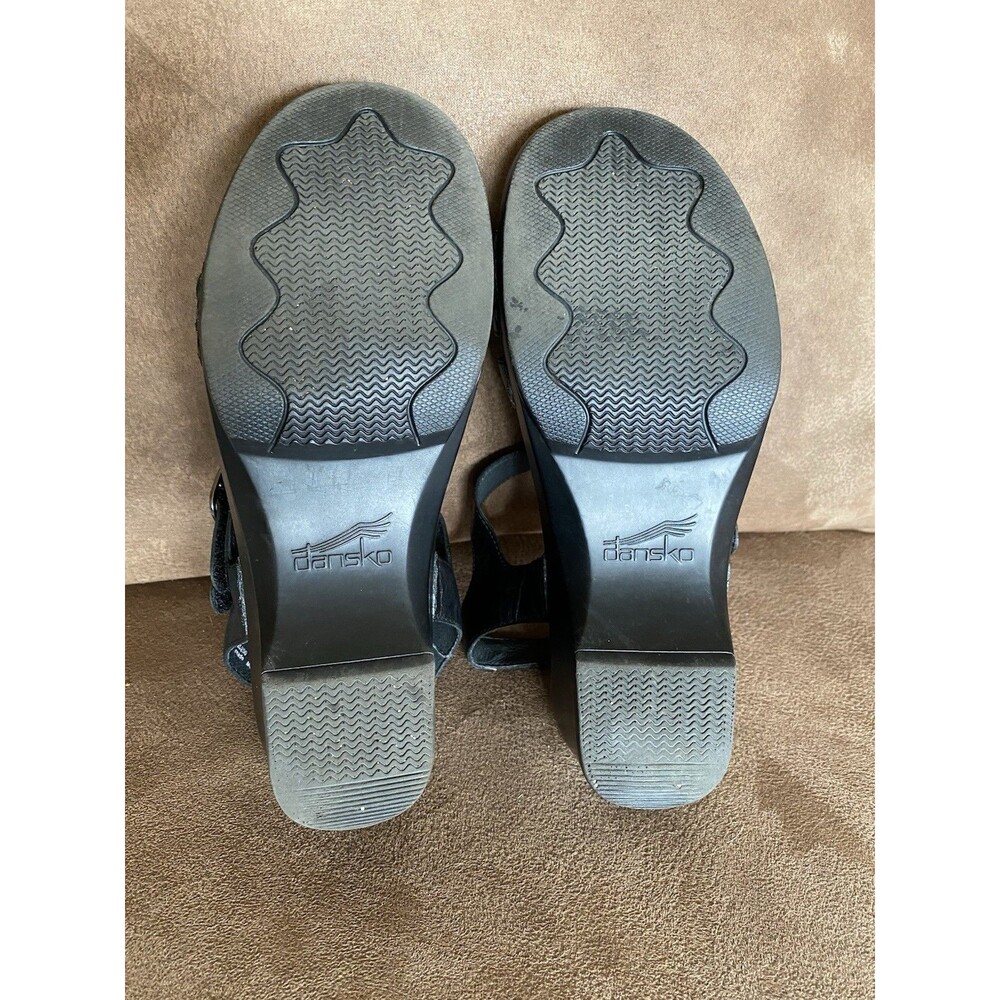 Dansko Sacha Black Leather Adjustable Straps Comfort Sandal Women EU 39 US 8.5/9 - Picture 10 of 10